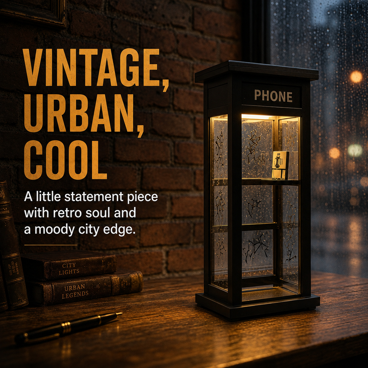 Lavisa - Vintage Phone Booth Ambient Night Lamp