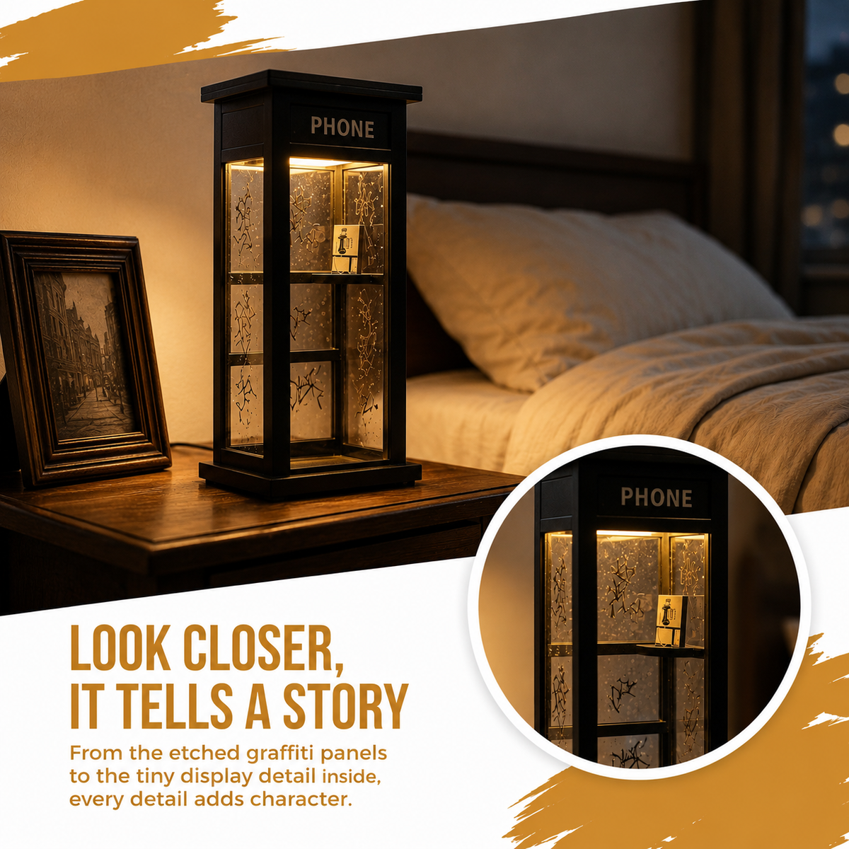 Lavisa - Vintage Phone Booth Ambient Night Lamp