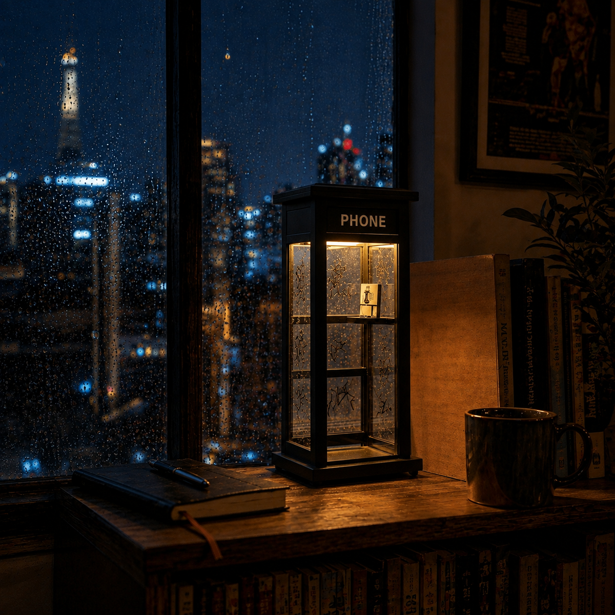 Lavisa - Vintage Phone Booth Ambient Night Lamp