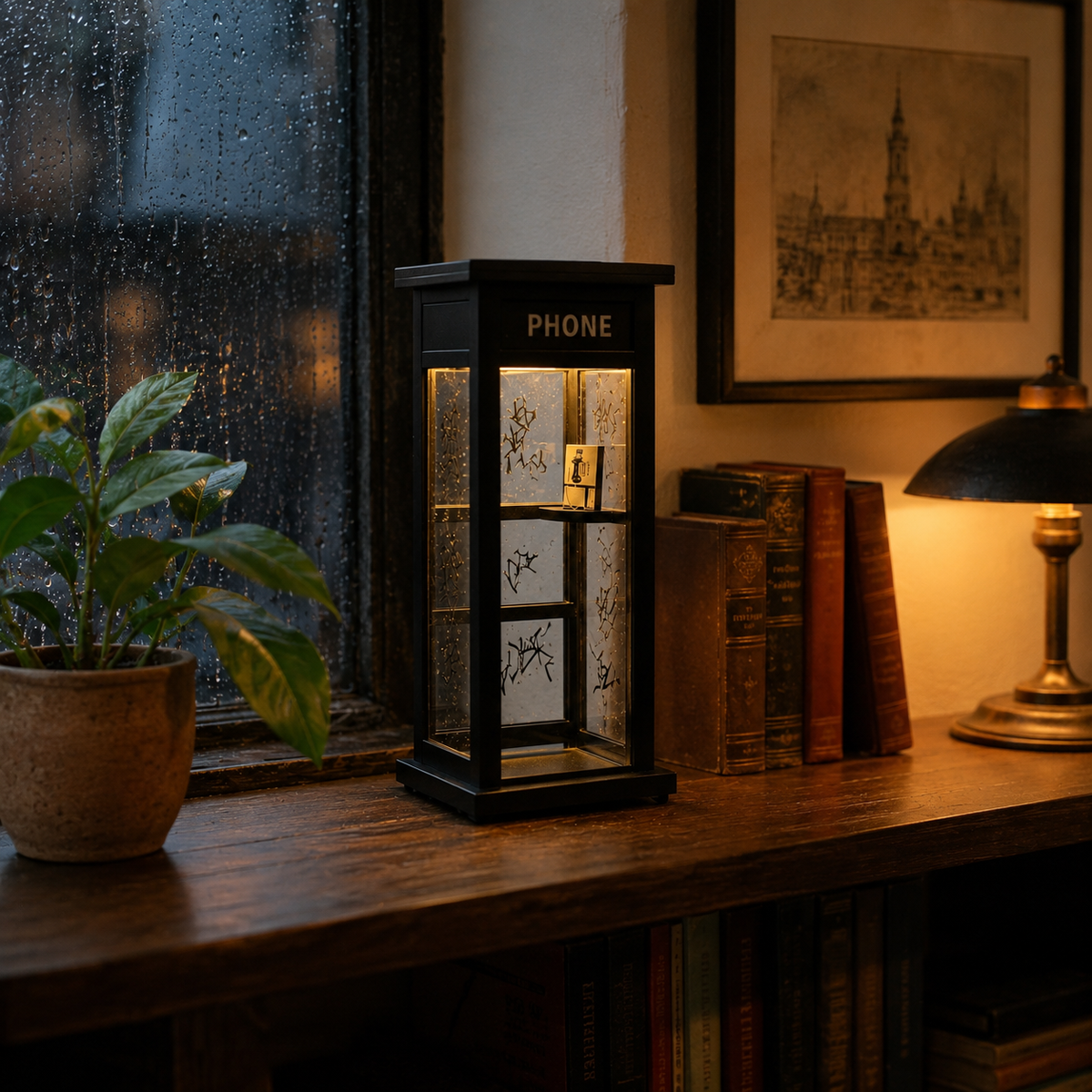 Lavisa - Vintage Phone Booth Ambient Night Lamp