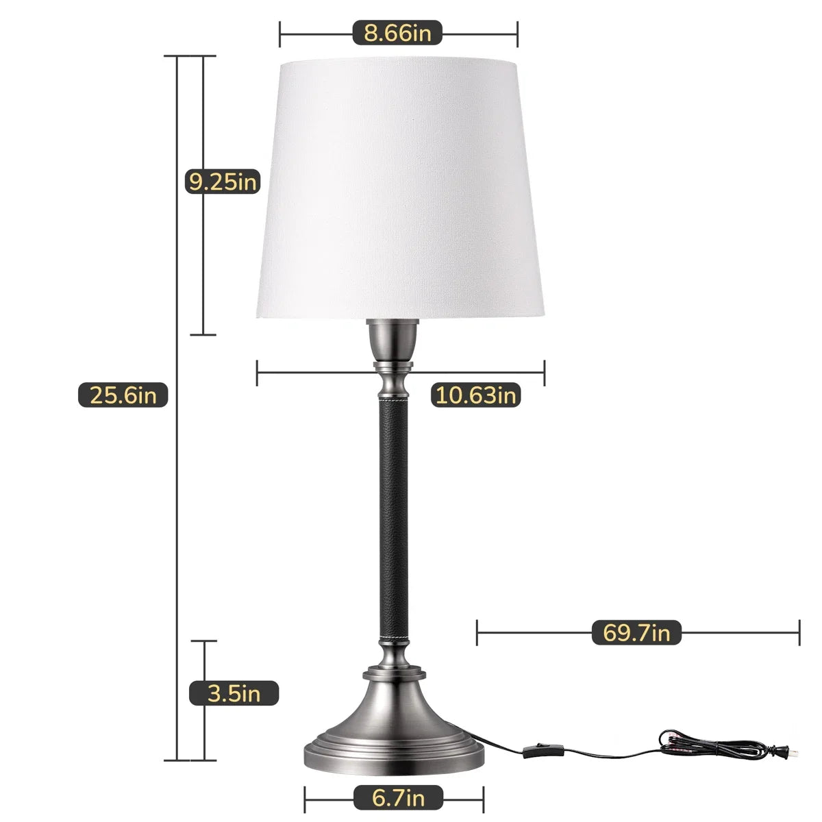 Lavisa - Classic Metal Table Lamp Set for Bedroom and Living Room