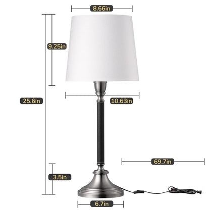 Lavisa - Classic Metal Table Lamp Set for Bedroom and Living Room