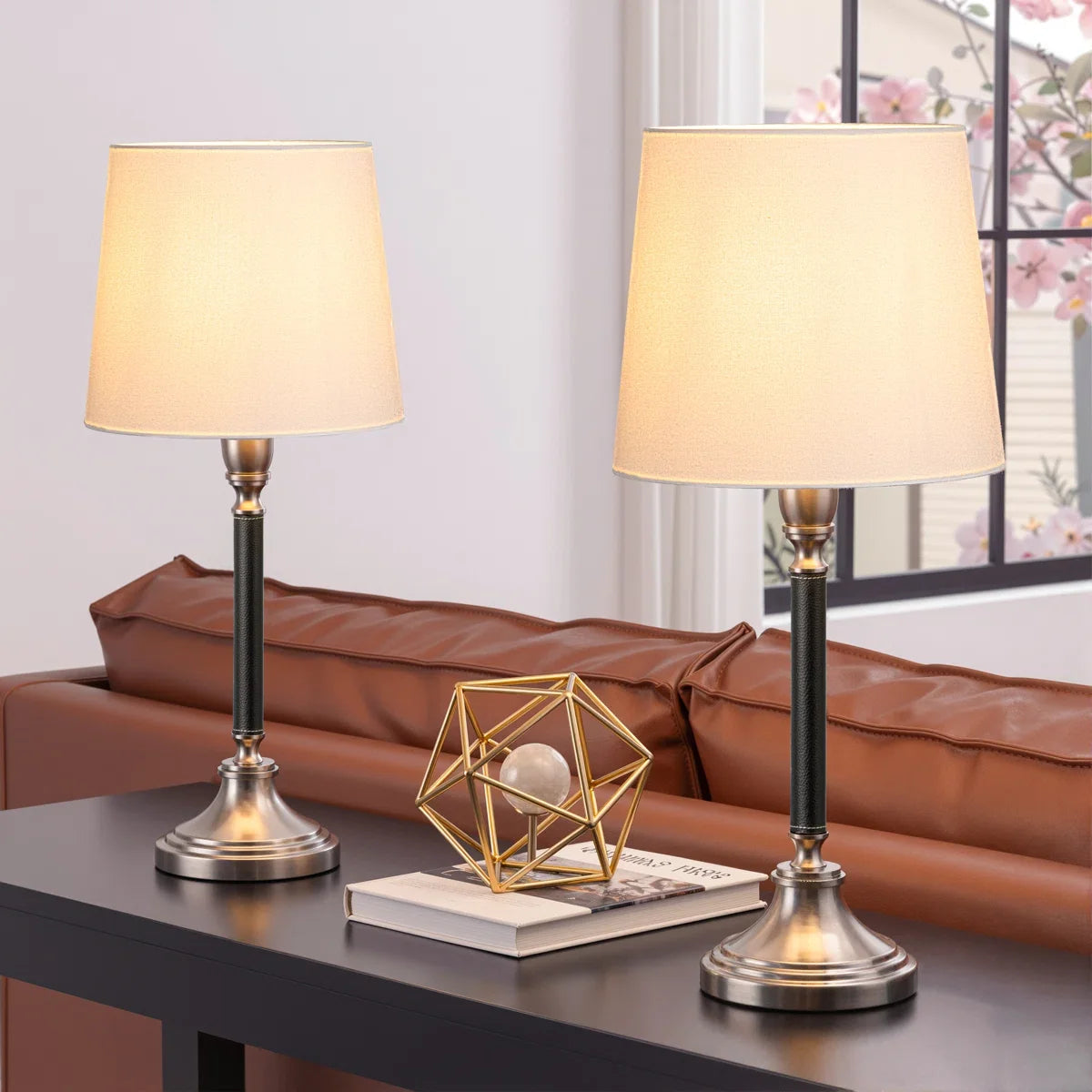 Lavisa - Classic Metal Table Lamp Set for Bedroom and Living Room