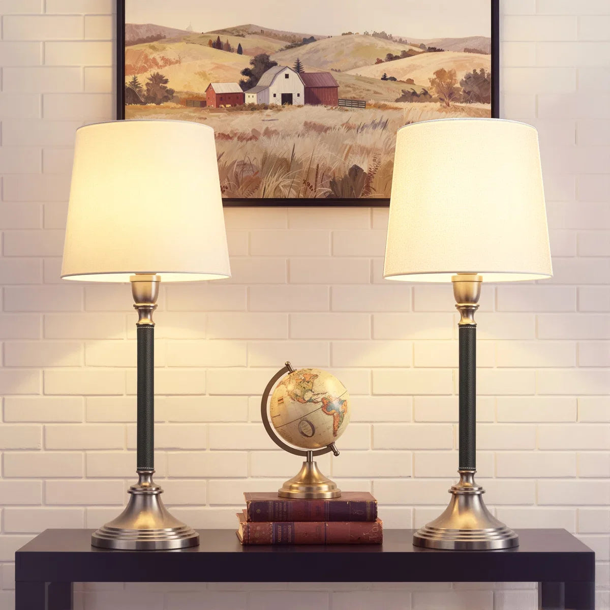 Lavisa - Classic Metal Table Lamp Set for Bedroom and Living Room