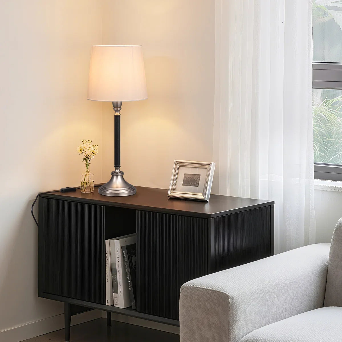 Lavisa - Classic Metal Table Lamp Set for Bedroom and Living Room