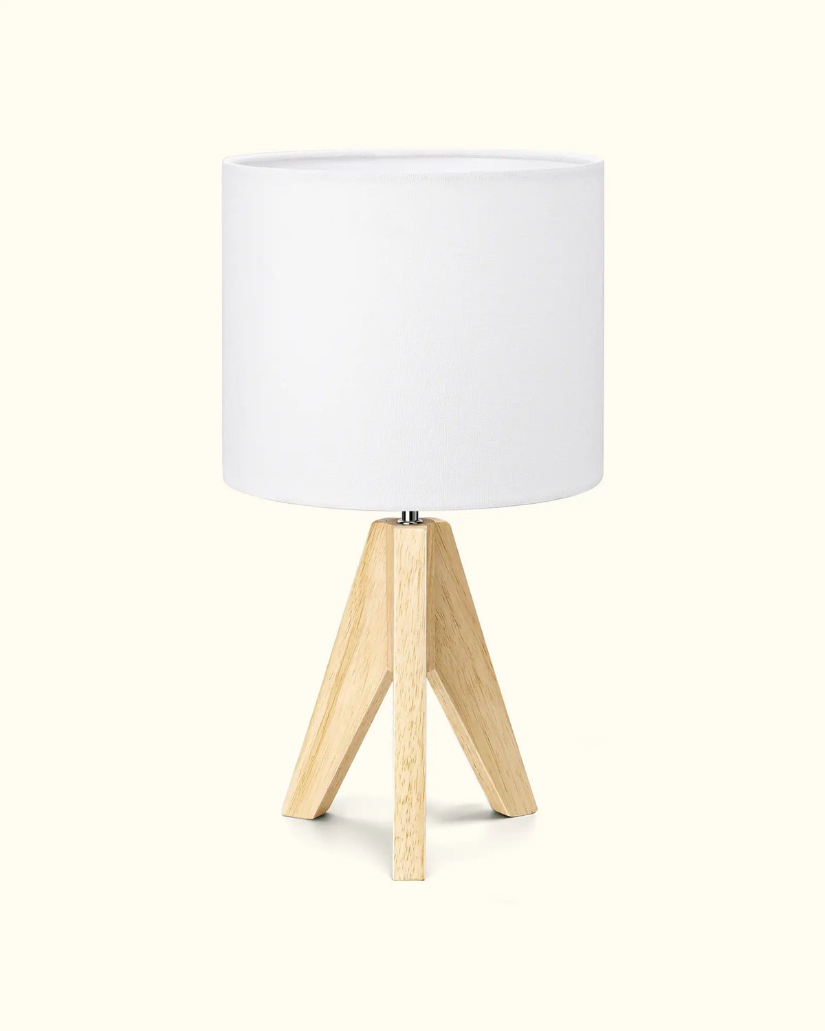 Lavisa - Modern Wooden Tripod Table Lamp with Linen Shade