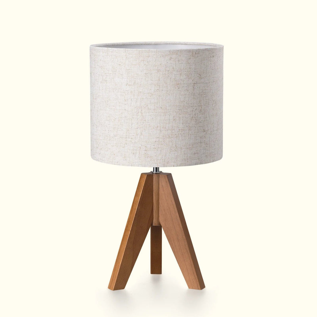 Lavisa - Modern Wooden Tripod Table Lamp with Linen Shade