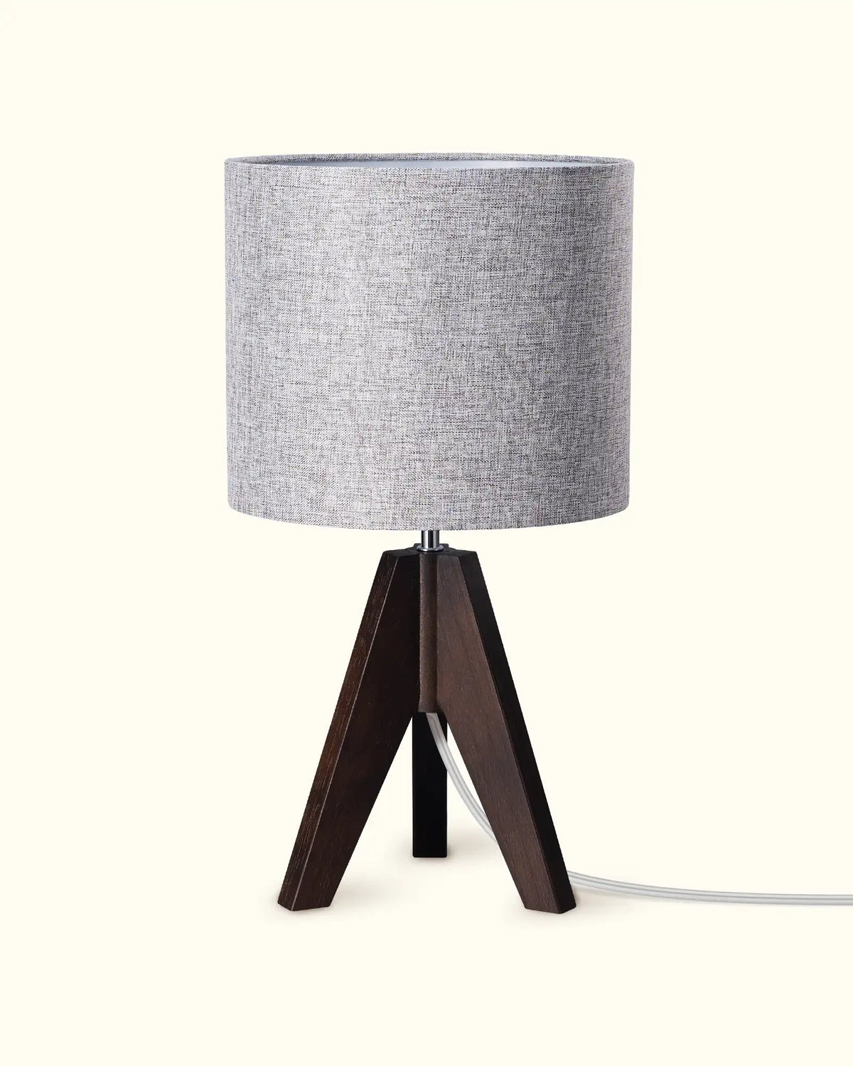 Lavisa - Modern Wooden Tripod Table Lamp with Linen Shade