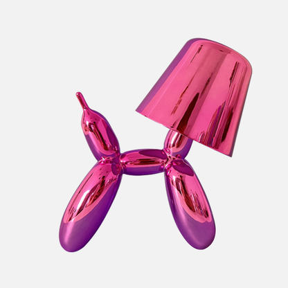 Lavisa aluminum balloon dog table lamp in polished metallic finish (View 12)