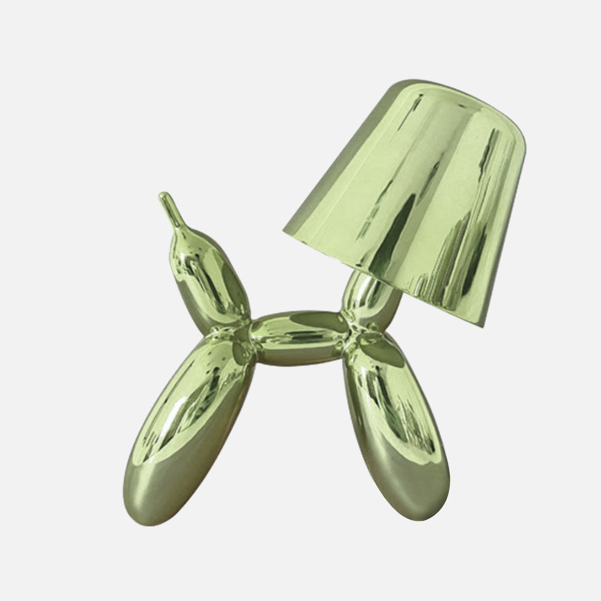 Lavisa aluminum balloon dog table lamp in polished metallic finish (View 8)