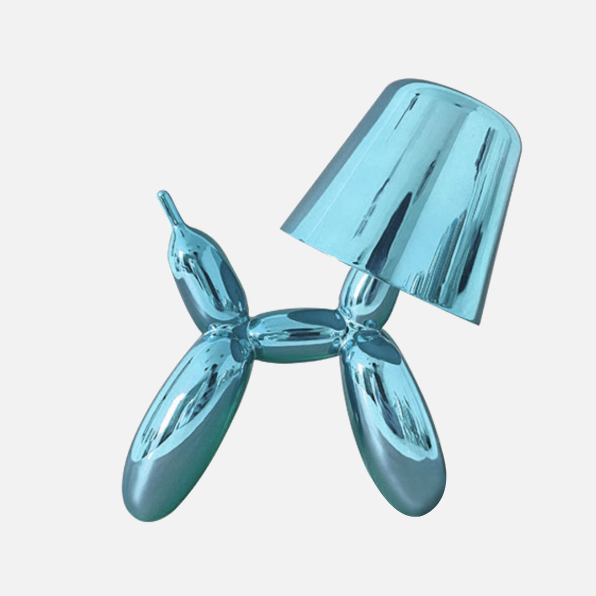 Lavisa aluminum balloon dog table lamp in polished metallic finish (View 9)