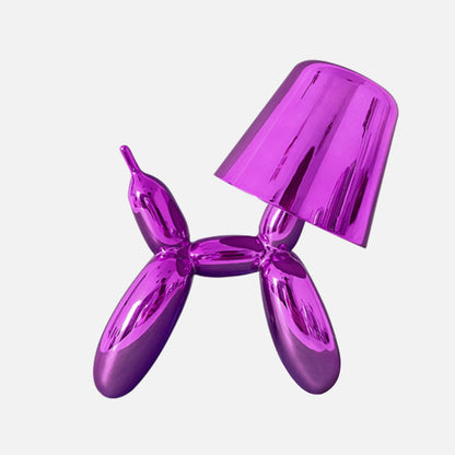 Lavisa aluminum balloon dog table lamp in polished metallic finish (View 10)