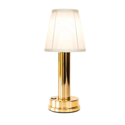 Lavisa Cordless Table Lamp shining with a warm, dimmable glow on a side table