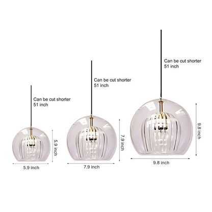Lavisa - Copper and Glass Globe Pendant Light