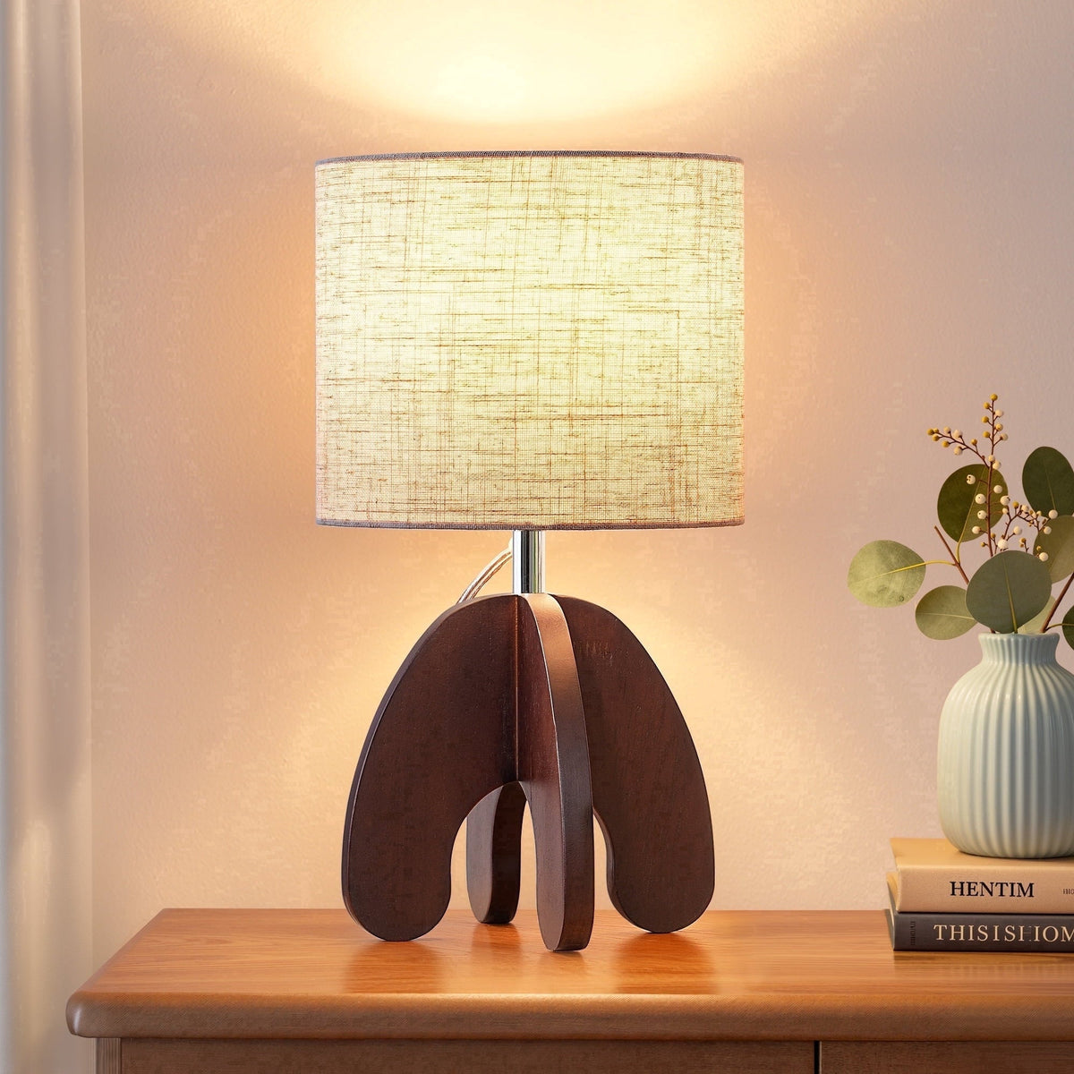 Lavisa - Minimalist Wood Base Bedside Table Lamp