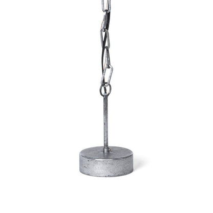 Lavisa large floral pendant light with silver finish and iron petals (View 2)