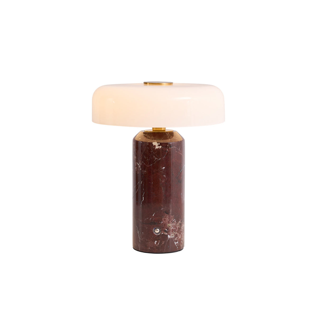 Lavisa elegant marble base cordless battery table lamp on a modern nightstand - D 6.69 × H 9.45 inch / D 17 cm x H 24 cm