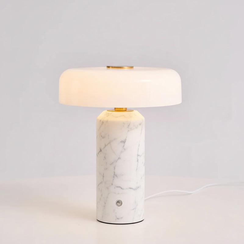 Lavisa elegant marble base cordless battery table lamp on a modern nightstand (View 11)