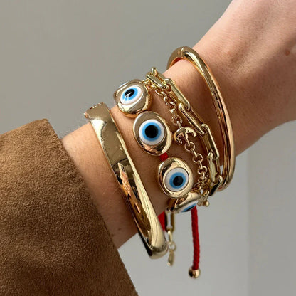 Lavisa - Protective Evil Eye Beaded Bracelet - Detail & Styling View