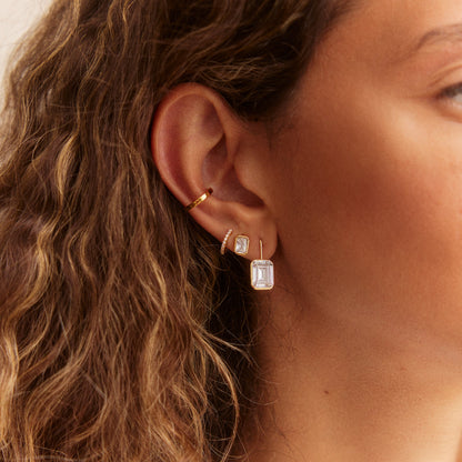Lavisa - Moissanite Bezel Drop Earrings - Product Gallery View 19