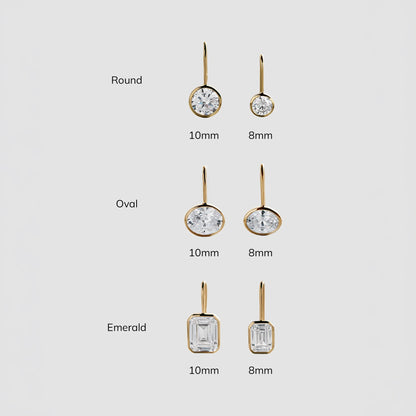 Lavisa - Moissanite Bezel Drop Earrings - Product Gallery View 21