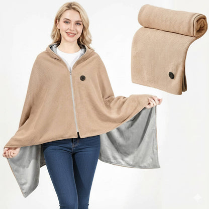 Lavisa - Portable Heated Shawl Blanket with USB Charging and Adjustable Temperature