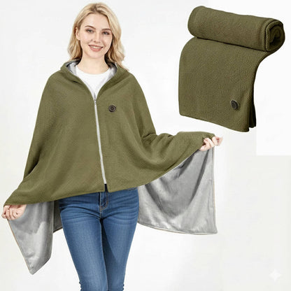 Lavisa - Portable Heated Shawl Blanket with USB Charging and Adjustable Temperature