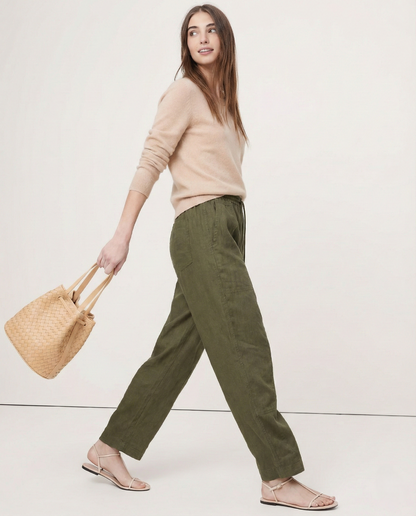 Lavisa - High Rise Wide Leg Denim Jeans with Front Button Pockets