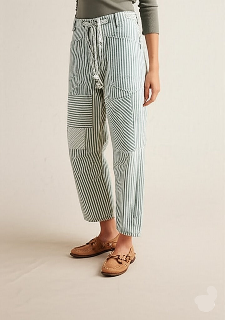 Lavisa - The Cove Striped Drawstring Pants