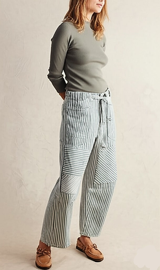Lavisa - The Cove Striped Drawstring Pants