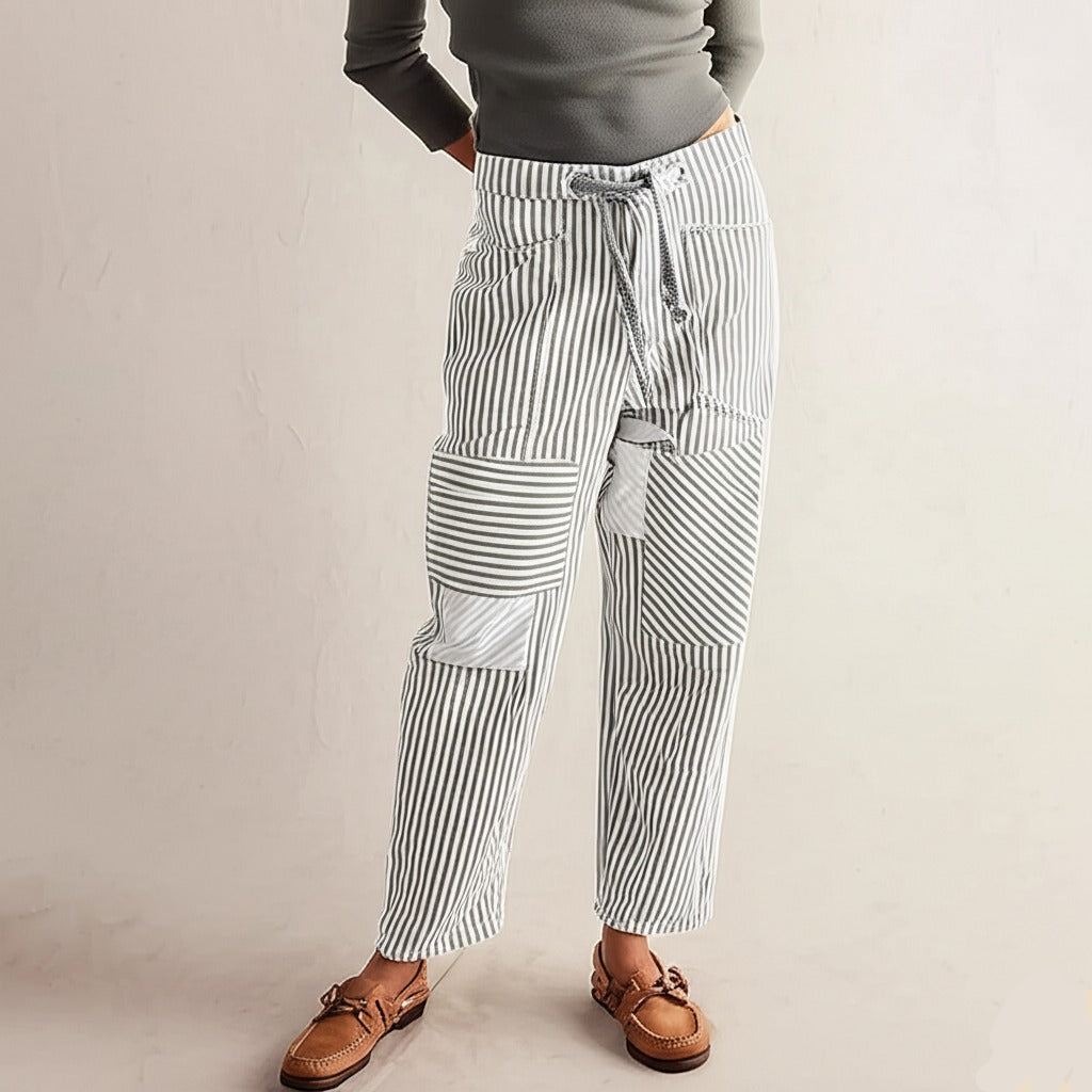 Lavisa - The Cove Striped Drawstring Pants