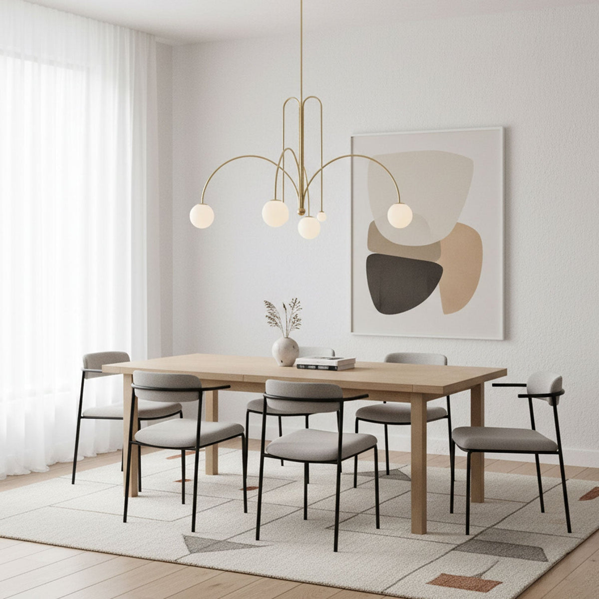 Lavisa - Modern Arc Globe LED Pendant Light
