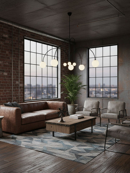 Lavisa - Modern Arc Globe LED Pendant Light