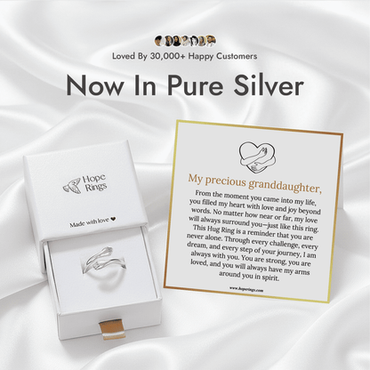 Lavisa - Granddaughter Pure Silver Ring - Sentimental Family Keepsake