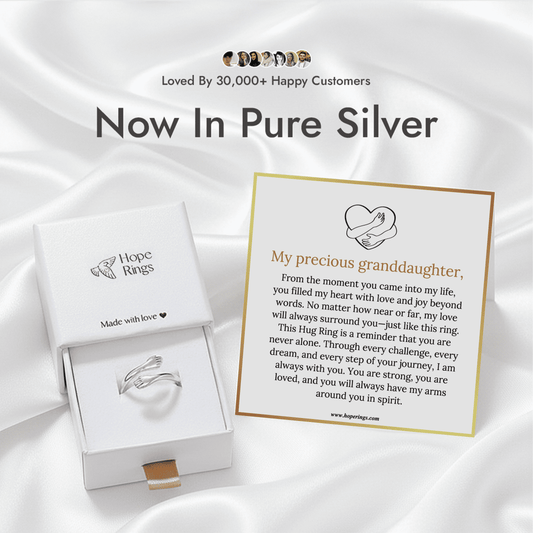 Lavisa - Granddaughter Pure Silver Ring - Sentimental Family Keepsake