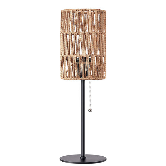 Lavisa - Boho Rattan Table Lamp with Handwoven Shade