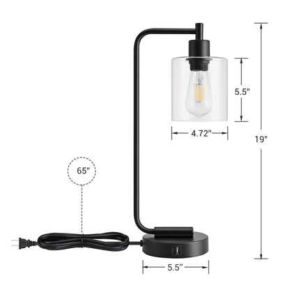 Lavisa - Touch-Control Dimmable Table Lamp with Dual USB Ports