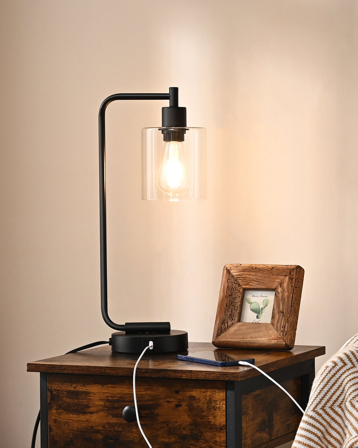 Lavisa - Touch-Control Dimmable Table Lamp with Dual USB Ports
