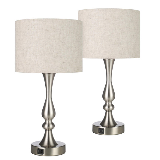Lavisa - Touch-Control Modern Table Lamps Set of Two with USB Ports