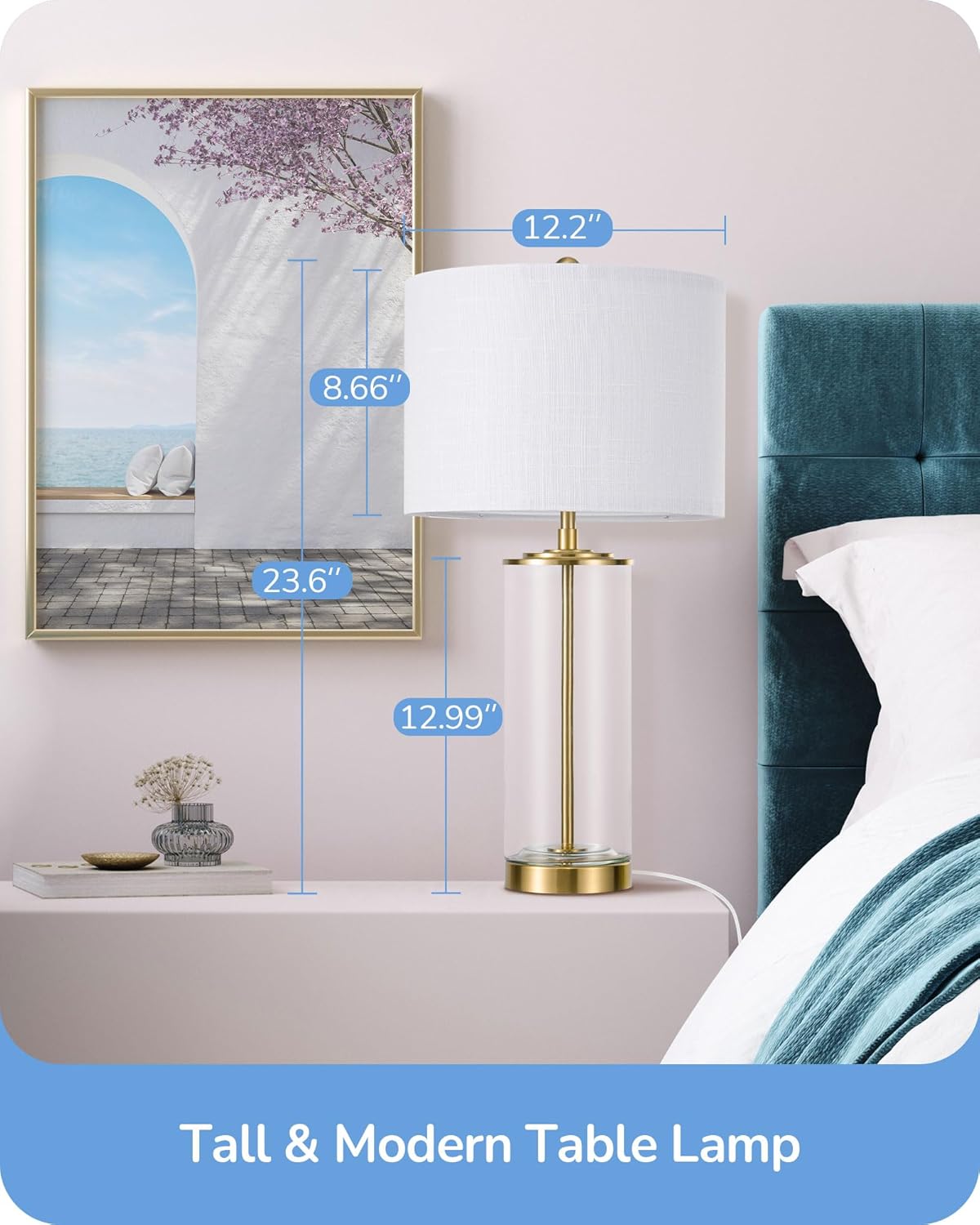Lavisa - DIY Fillable Glass Table Lamps Set of 2