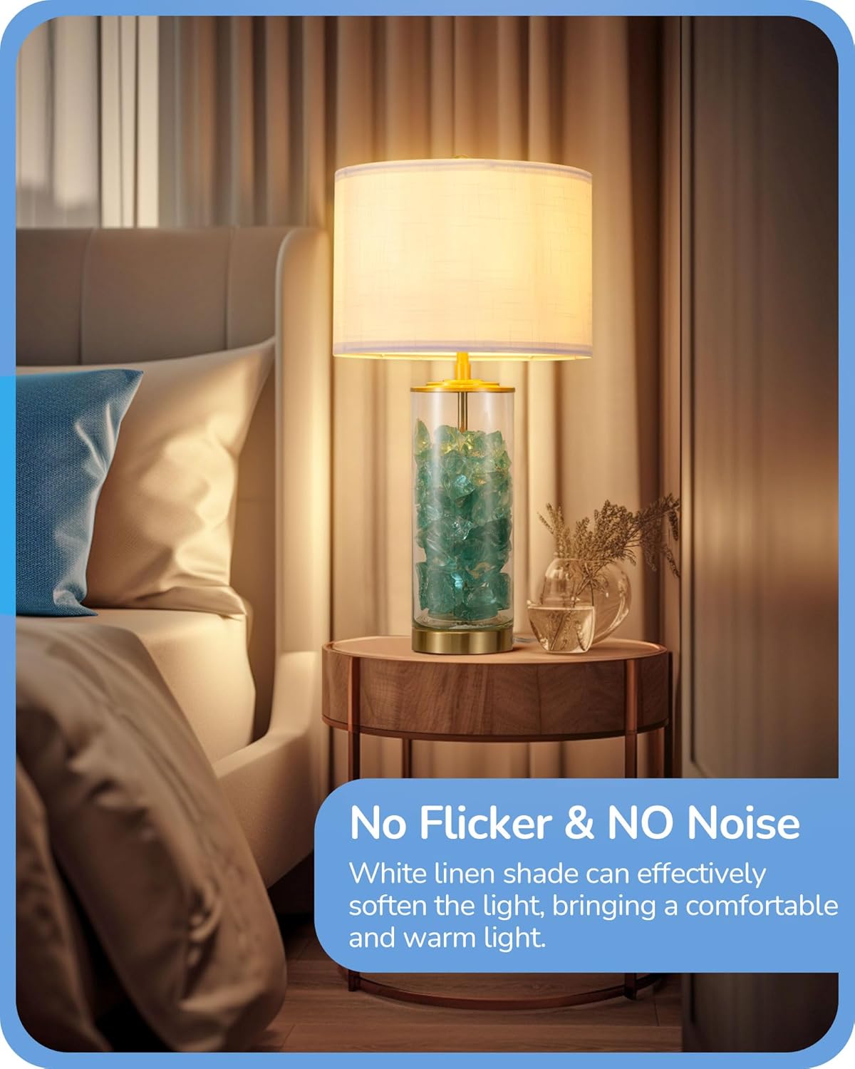 Lavisa - DIY Fillable Glass Table Lamps Set of 2