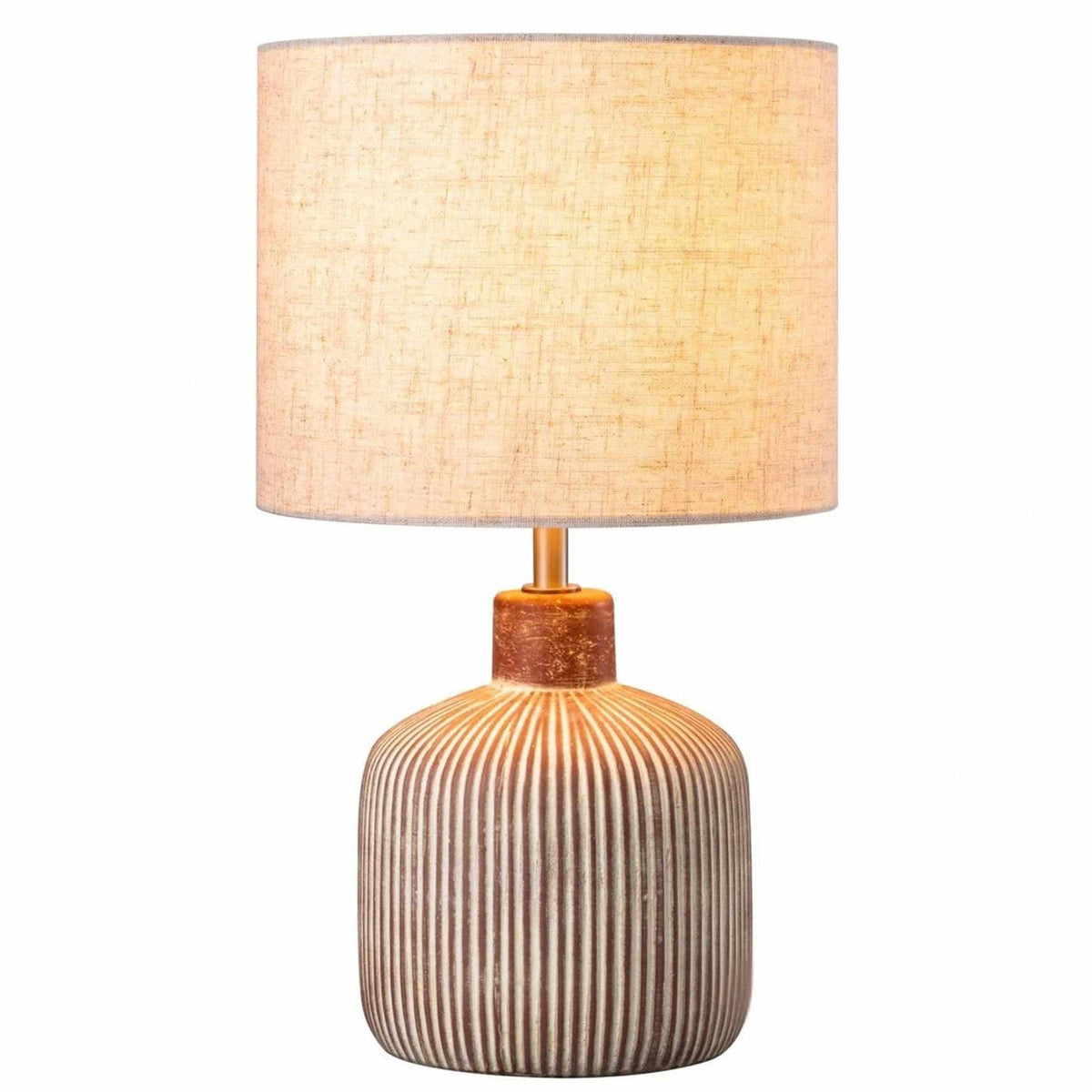 Lavisa - Modern Rustic Ceramic Table Lamp with Textured Base