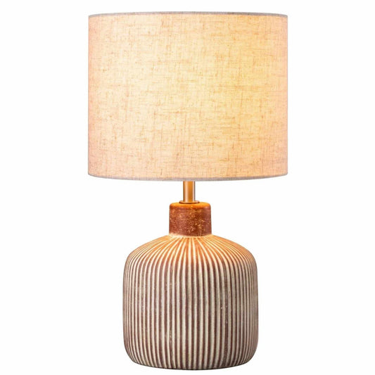 Lavisa - Modern Rustic Ceramic Table Lamp with Textured Base