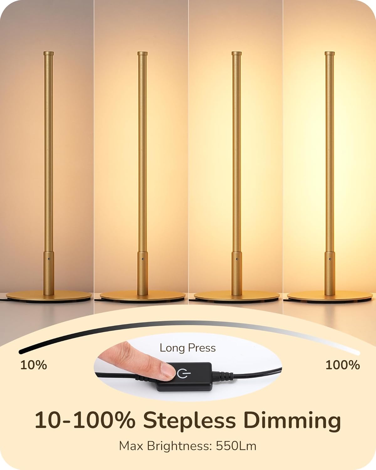 Lavisa - Modern Minimalist Dimmable LED Table Lamps Set of 2
