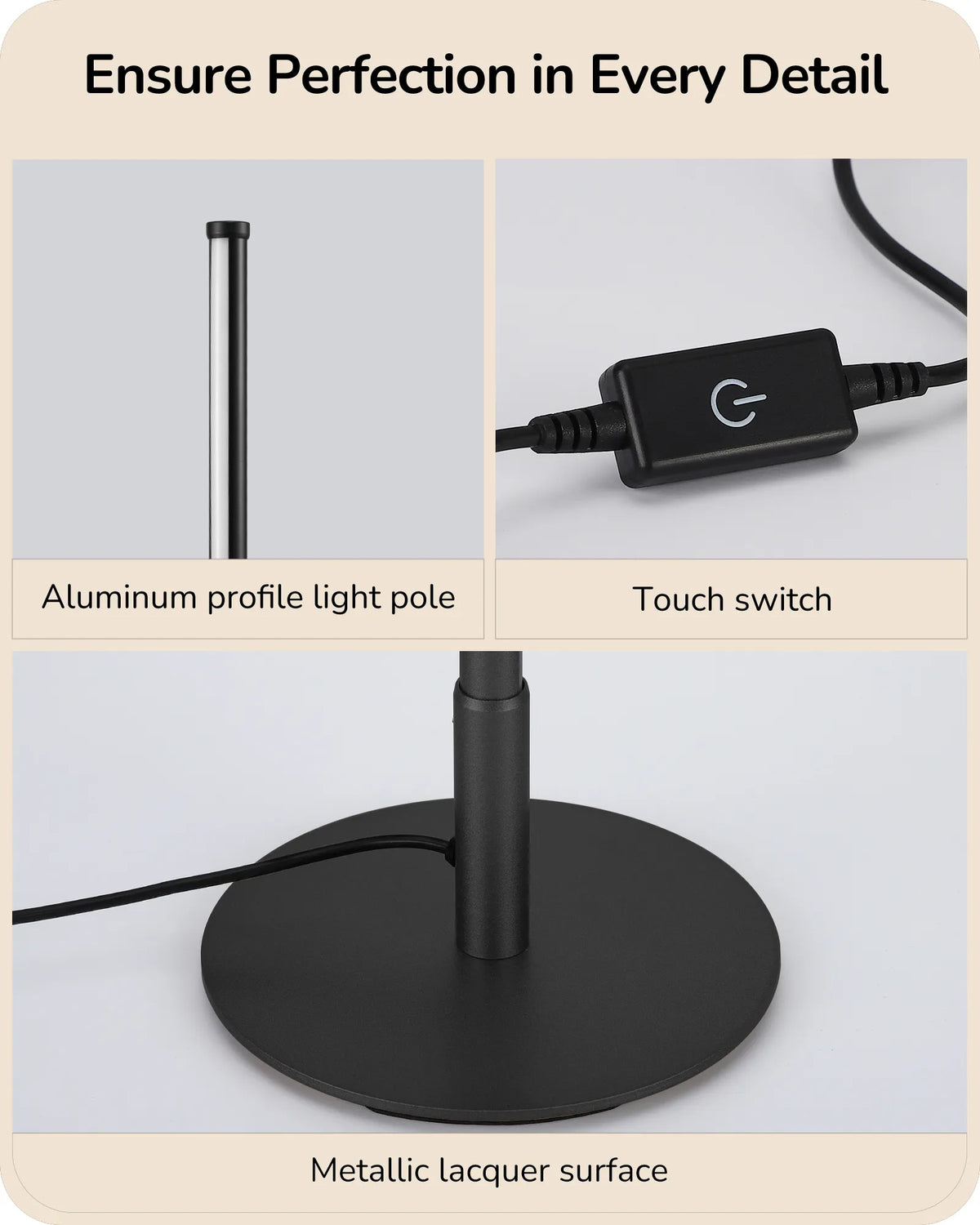 Lavisa - Modern Minimalist Dimmable LED Table Lamps Set of 2