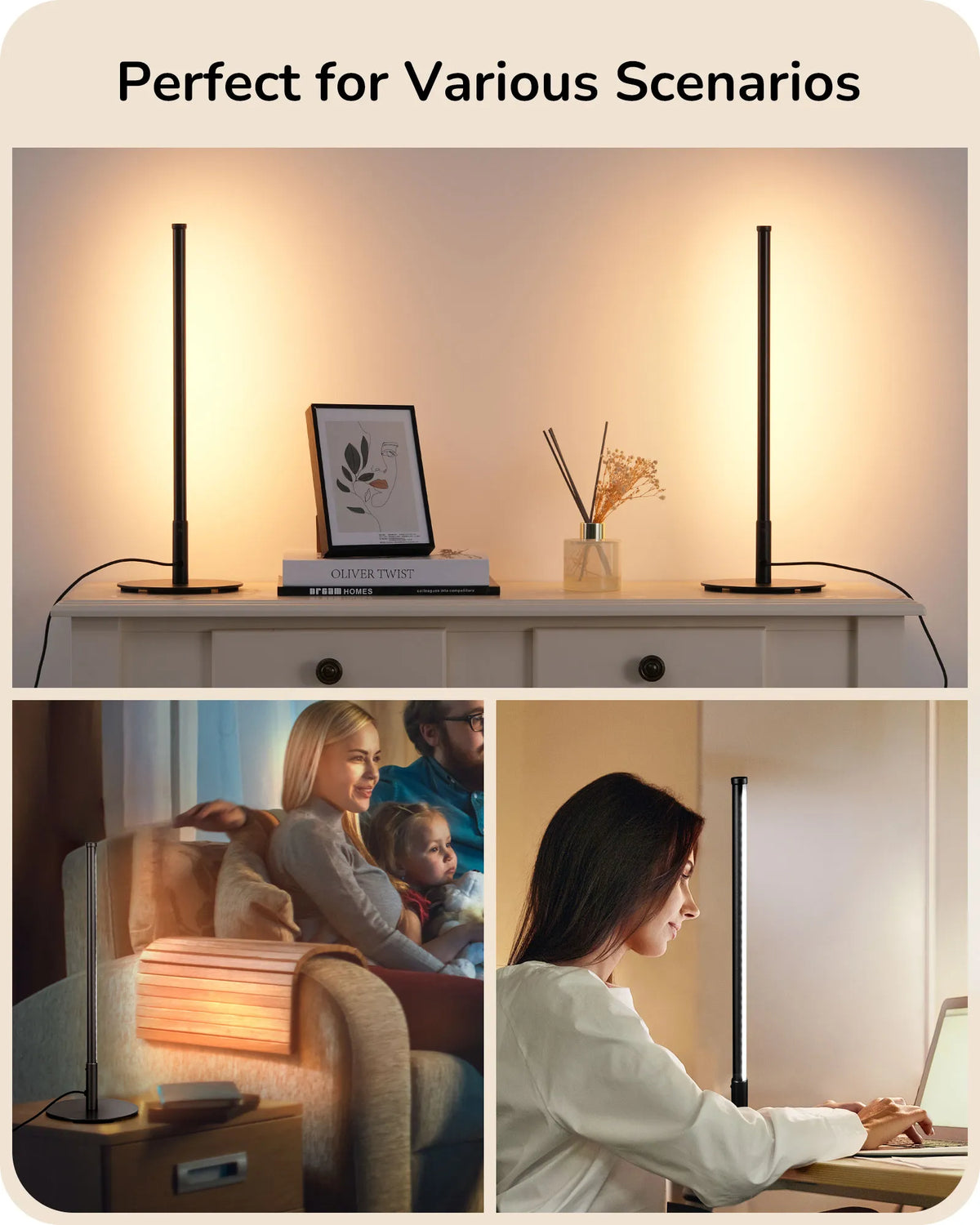 Lavisa - Modern Minimalist Dimmable LED Table Lamps Set of 2