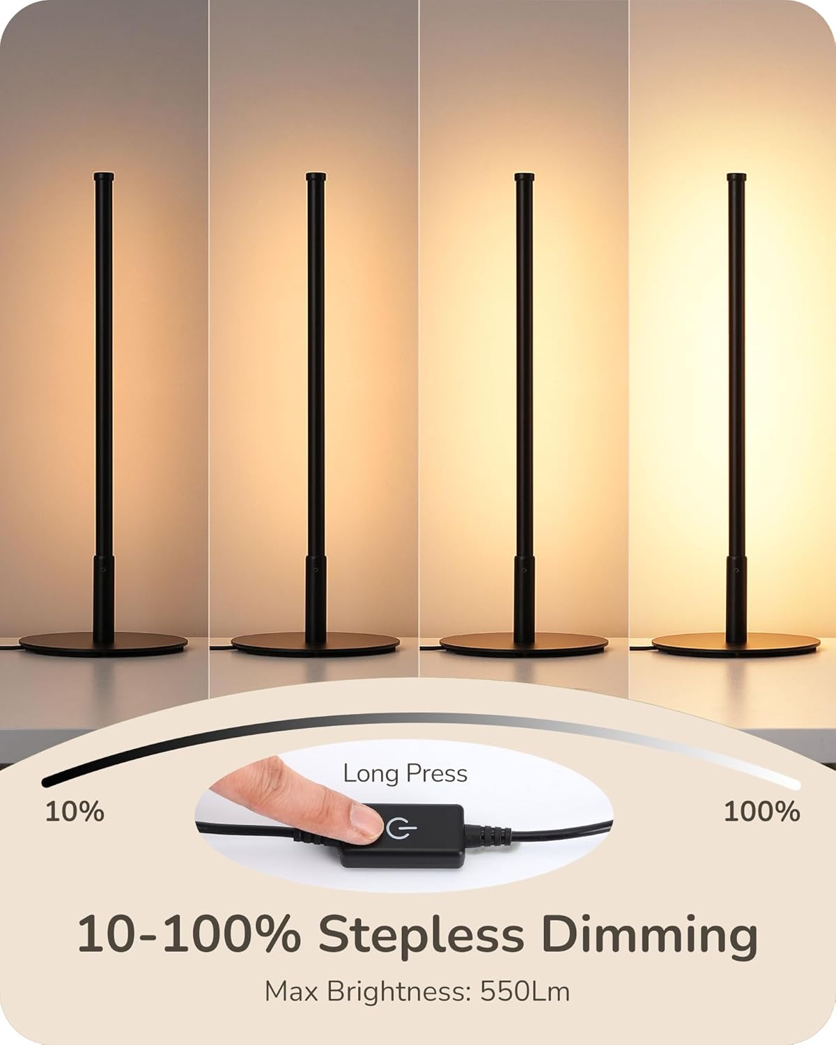 Lavisa - Modern Minimalist Dimmable LED Table Lamps Set of 2