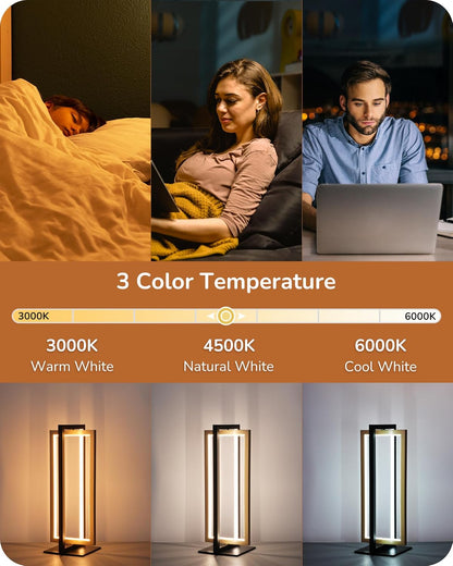 Lavisa - Modern Dual-Frame Dimmable LED Table Lamps Set of 2