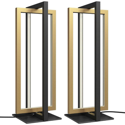 Lavisa - Modern Dual-Frame Dimmable LED Table Lamps Set of 2