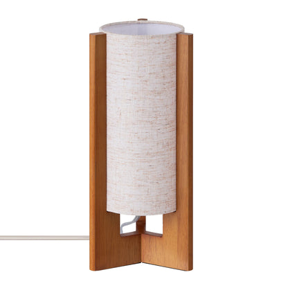Lavisa - Solid Wood Table Lamp with Linen Shade for Bedroom and Living Room